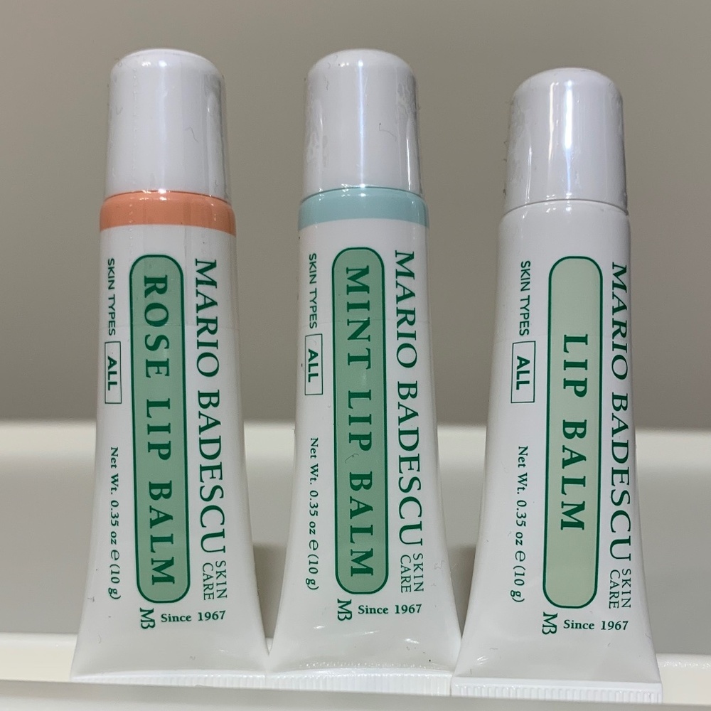 Mario Badescu Lip Balm Squeeze Tube Trio (New, Sealed)